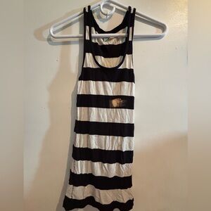 Y2K Victoria's Secret PINK Black and White Striped Tank Top